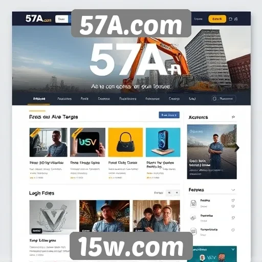 Análise da interface do usuário no site 57A.com